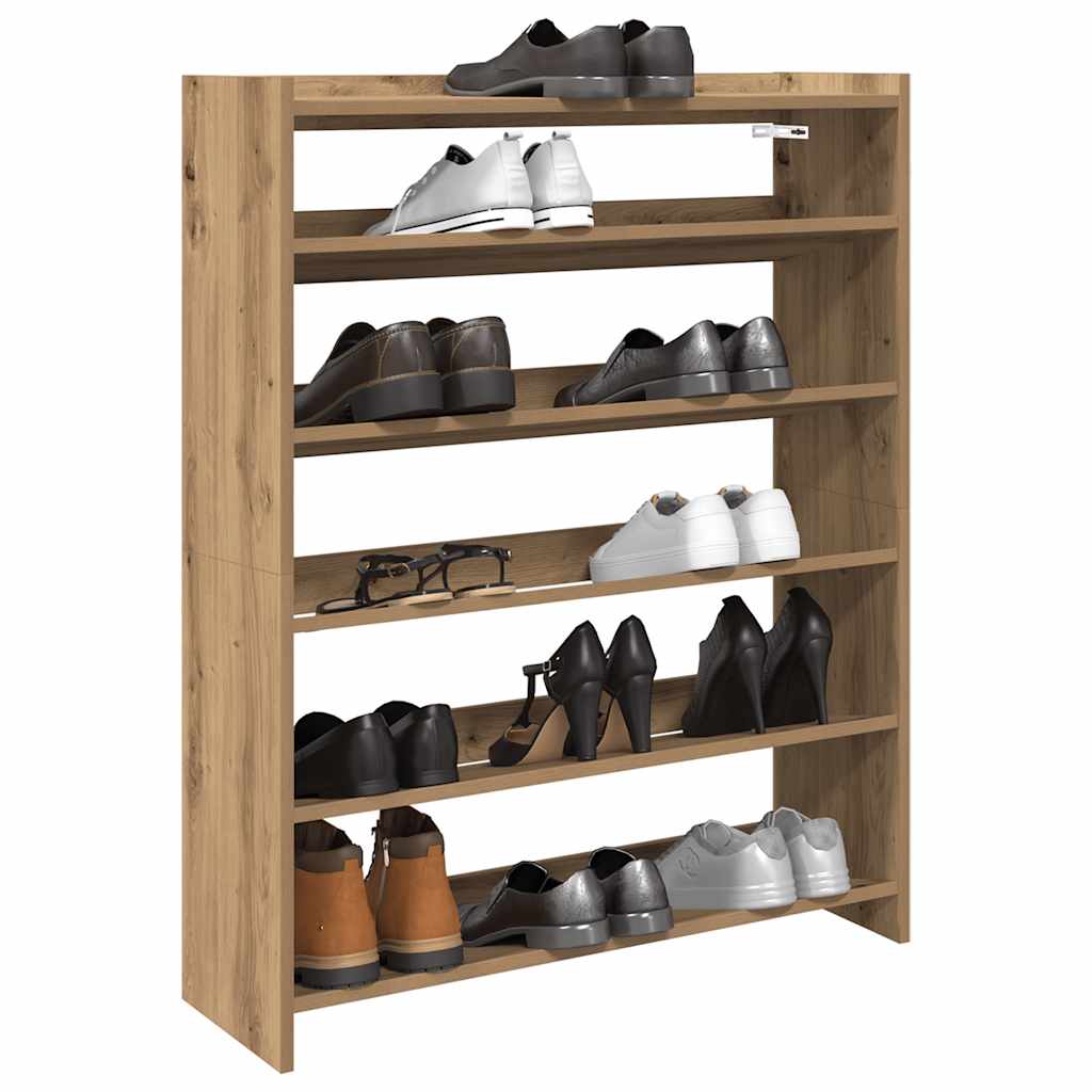 vidaXL Shoe Rack Artisan Oak 80x25x100 cm Engineered Wood 1