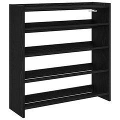 vidaXL Shoe Rack Black 80x25x81 cm Engineered Wood 2