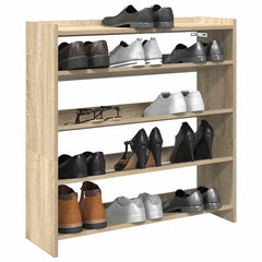 vidaXL Shoe Rack Sonoma Oak 80x25x81 cm Engineered Wood 1