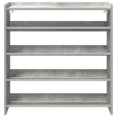 vidaXL Shoe Rack Concrete Grey 80x25x81 cm Engineered Wood 4