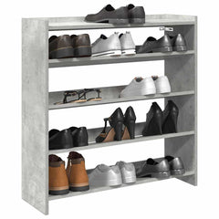 vidaXL Shoe Rack Concrete Grey 80x25x81 cm Engineered Wood 1
