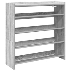 vidaXL Shoe Rack Grey Sonoma 80x25x81 cm Engineered Wood 2