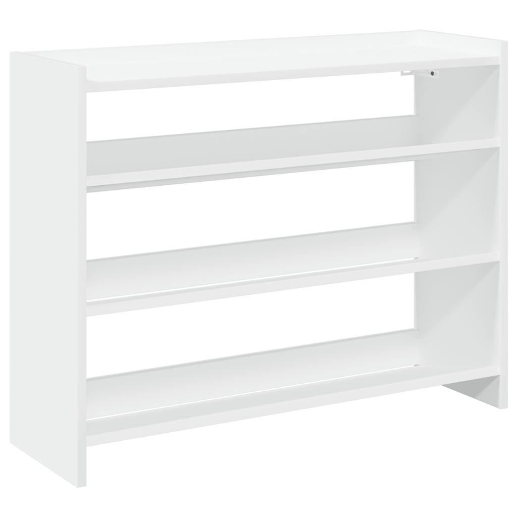 vidaXL Shoe Rack White 80x25x62 cm Engineered Wood 2