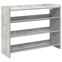vidaXL Shoe Rack Concrete Oak 80x25x62 cm Engineered Wood 2