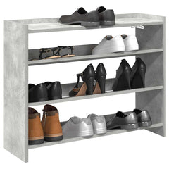 vidaXL Shoe Rack Concrete Oak 80x25x62 cm Engineered Wood 1