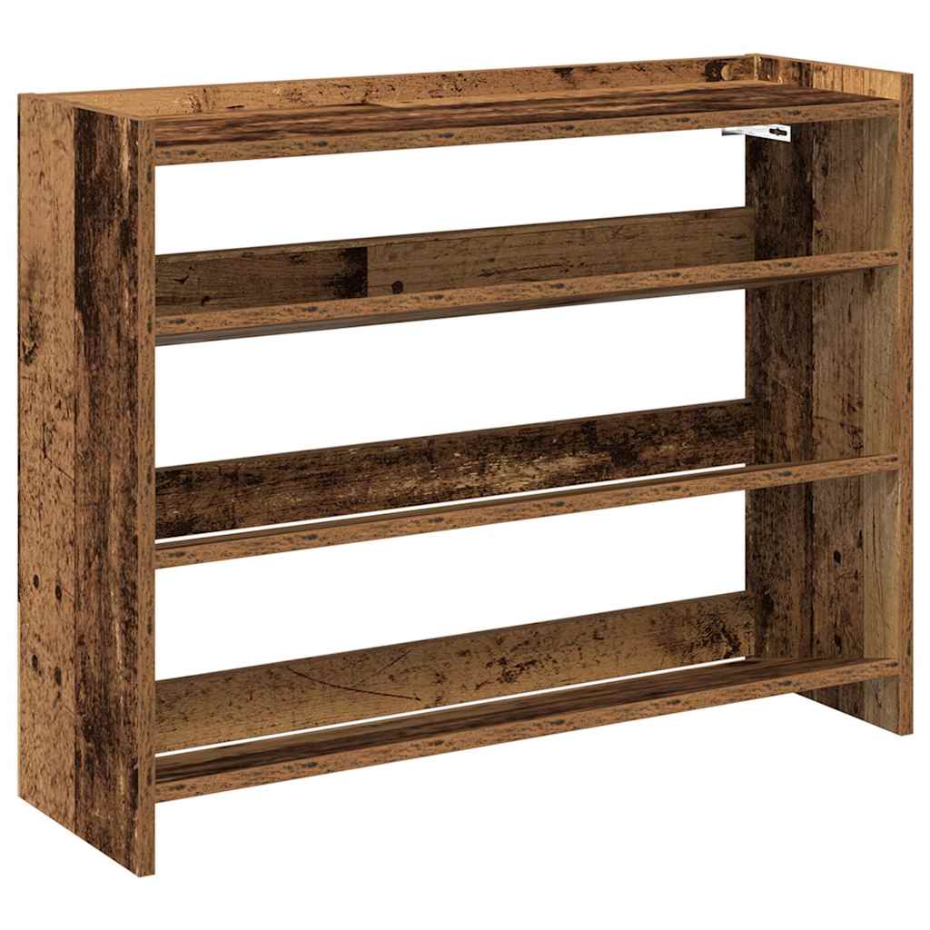 vidaXL Shoe Rack Old Wood 80x25x62 cm Engineered Wood 2