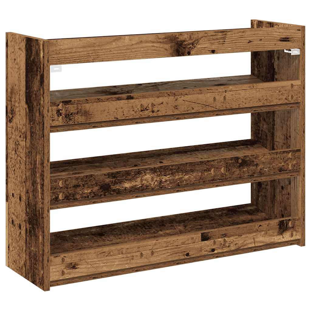 vidaXL Shoe Rack Old Wood 80x25x62 cm Engineered Wood 6