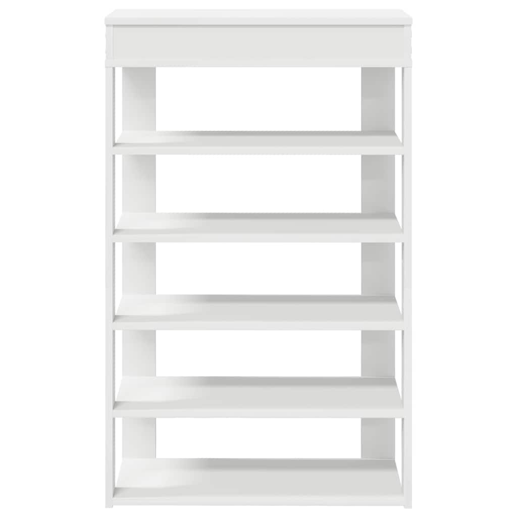 vidaXL Shoe Rack White 60x30x98 cm Engineered Wood 4