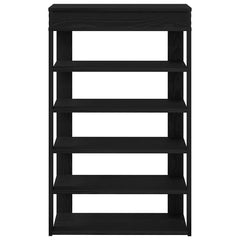 vidaXL Shoe Rack Black 60x30x98 cm Engineered Wood 4