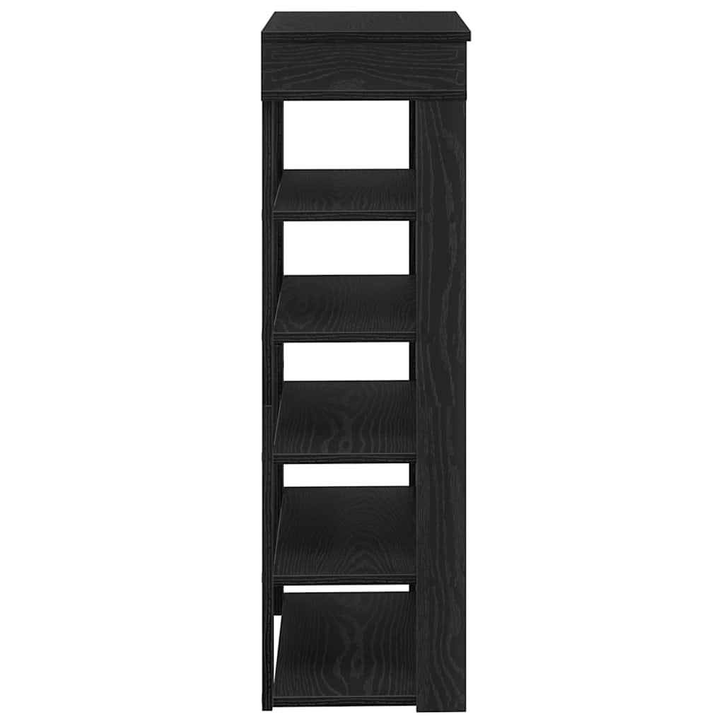 vidaXL Shoe Rack Black 60x30x98 cm Engineered Wood 5
