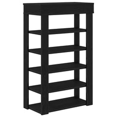vidaXL Shoe Rack Black 60x30x98 cm Engineered Wood 6