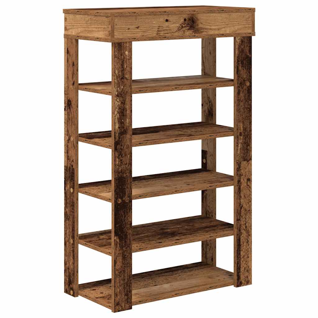 vidaXL Shoe Rack Old Wood 60x30x98 cm Engineered Wood 6