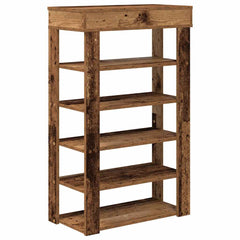 vidaXL Shoe Rack Old Wood 60x30x98 cm Engineered Wood 6