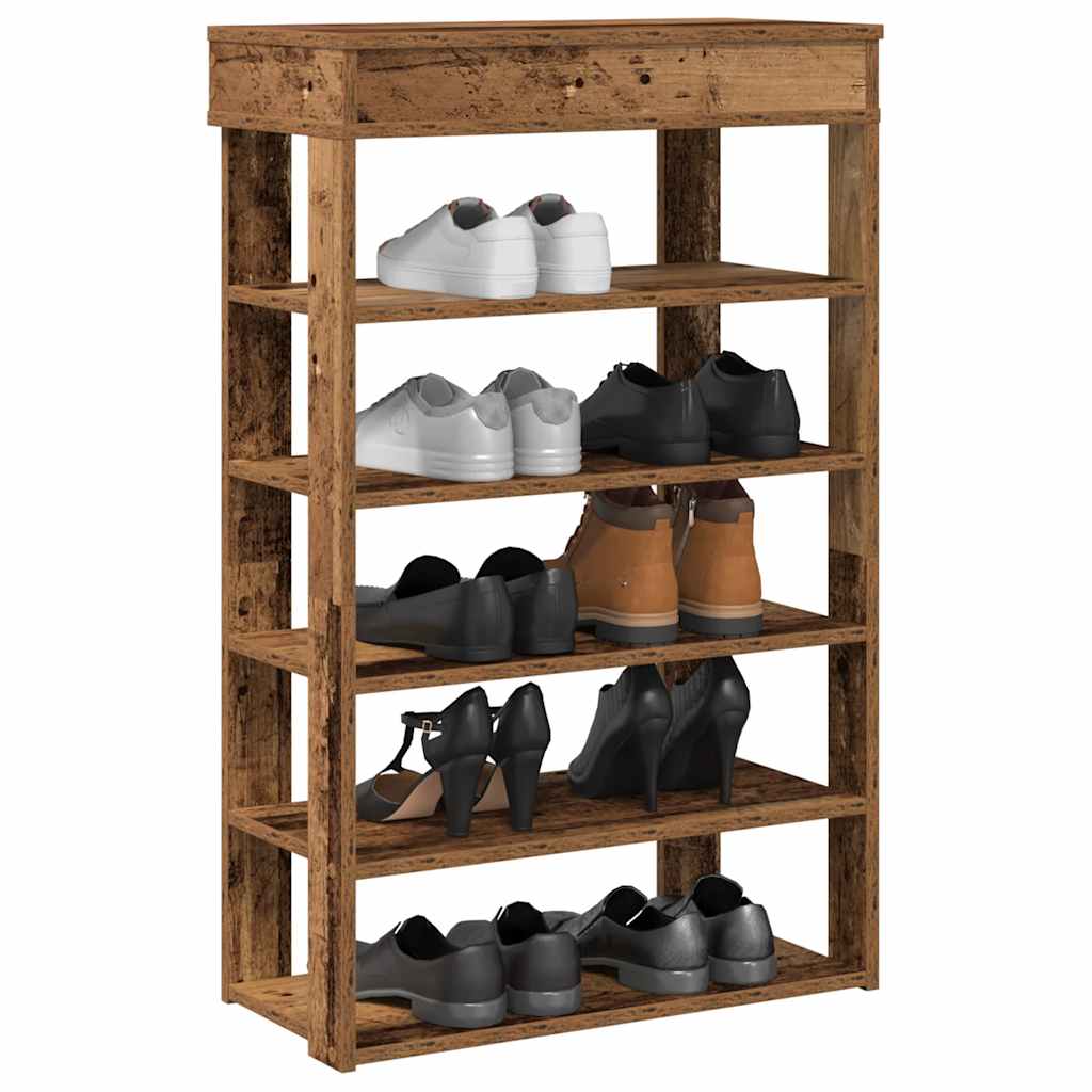 vidaXL Shoe Rack Old Wood 60x30x98 cm Engineered Wood 1