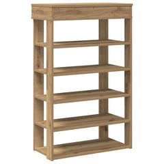 vidaXL Shoe Rack Artisan Oak 60x30x98 cm Engineered Wood 2