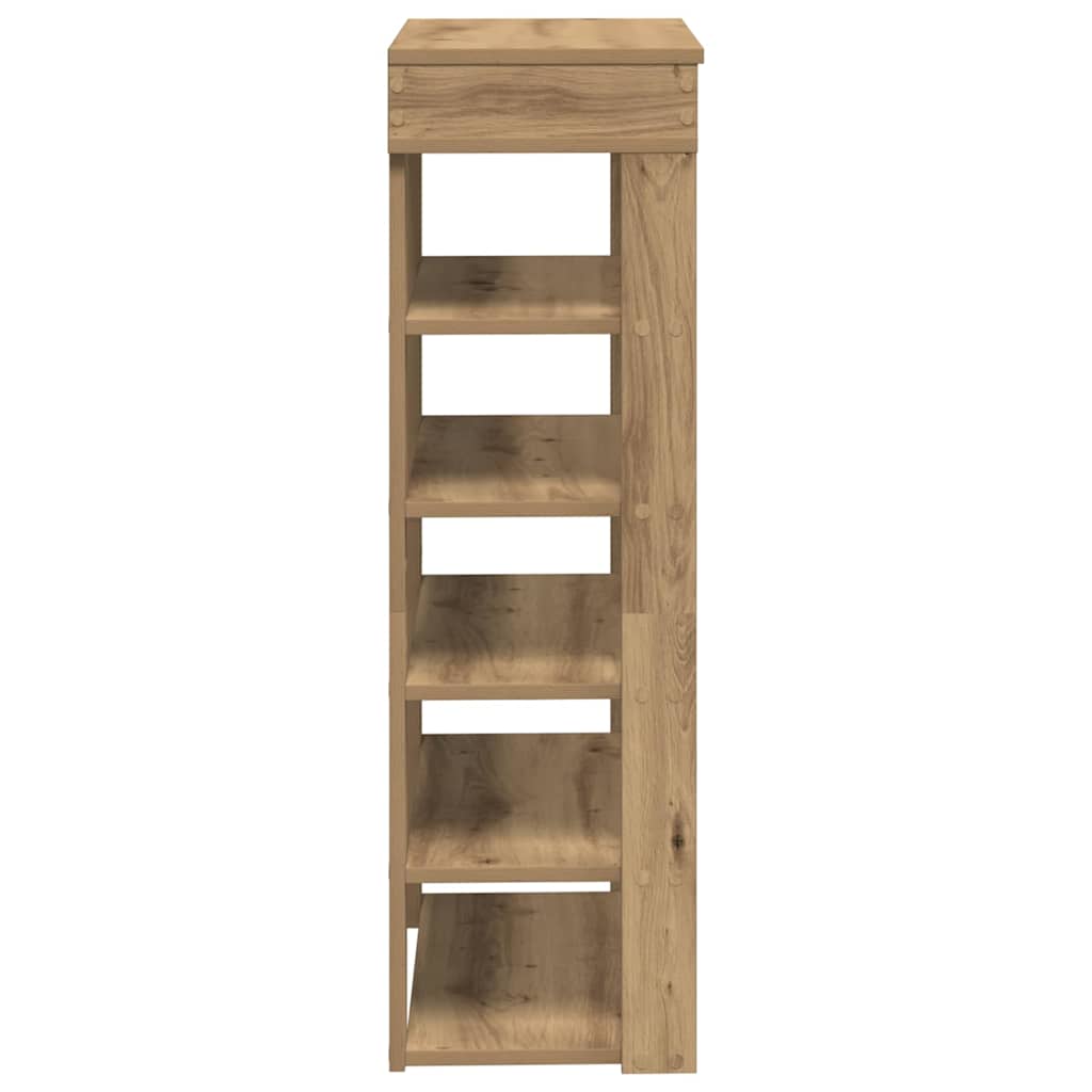 vidaXL Shoe Rack Artisan Oak 60x30x98 cm Engineered Wood 5