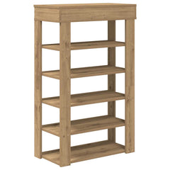 vidaXL Shoe Rack Artisan Oak 60x30x98 cm Engineered Wood 6