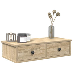 vidaXL Wall Shelf with Drawers Sonoma Oak 60x28x15 cm Engineered Wood 1