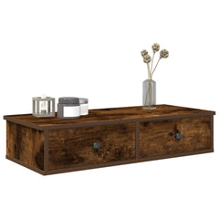vidaXL Wall Shelf with Drawers 80x34x17 cm Engineered Wood