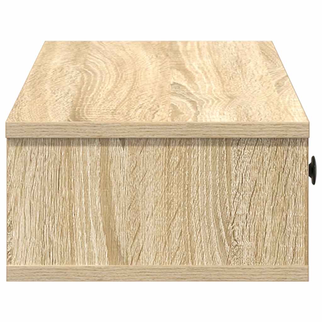 vidaXL Wall Shelf with Drawers Sonoma Oak 100x37.5x19 cm Engineered Wood 5