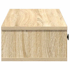vidaXL Wall Shelf with Drawers Sonoma Oak 100x37.5x19 cm Engineered Wood 5