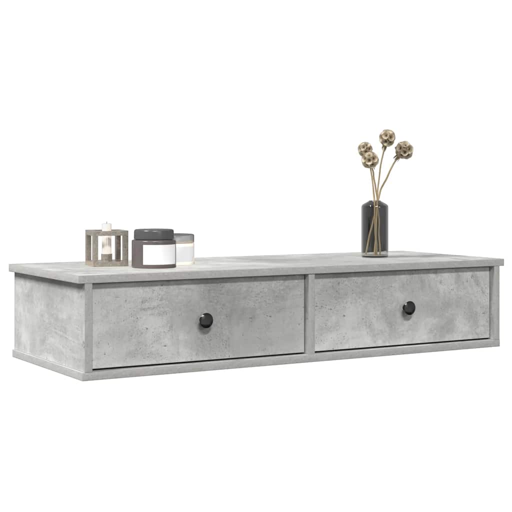 vidaXL Wall Shelf with Drawers 100x37.5x19 cm