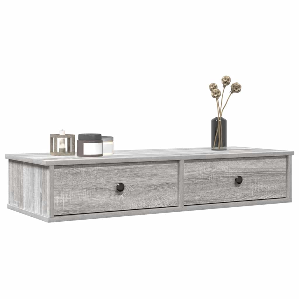 vidaXL Wall Shelf with Drawers 100x37.5x19 cm