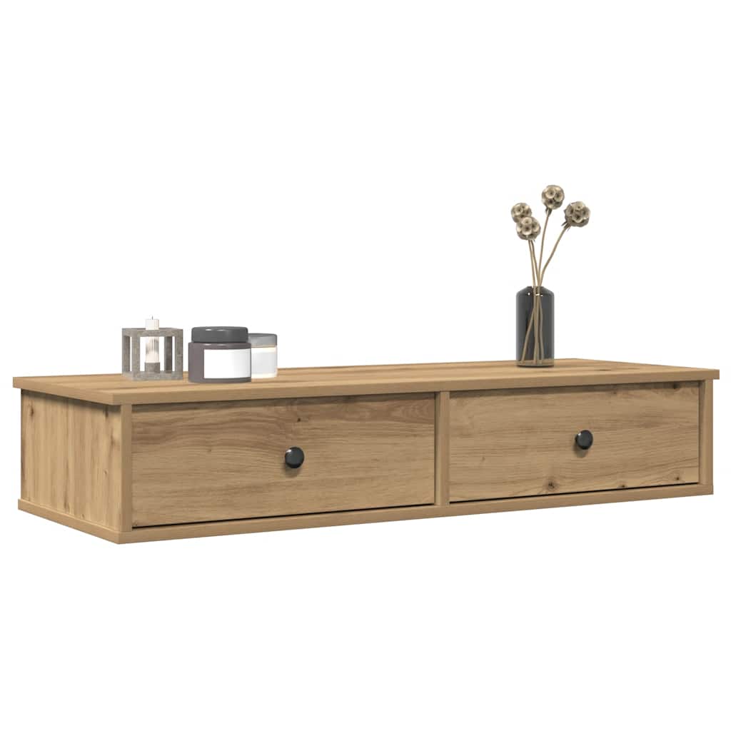 vidaXL Wall Shelf with Drawers 100x37.5x19 cm