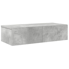 vidaXL Wall Shelf with Drawers Concrete Grey 60x26.5x15 cm Engineered Wood 2