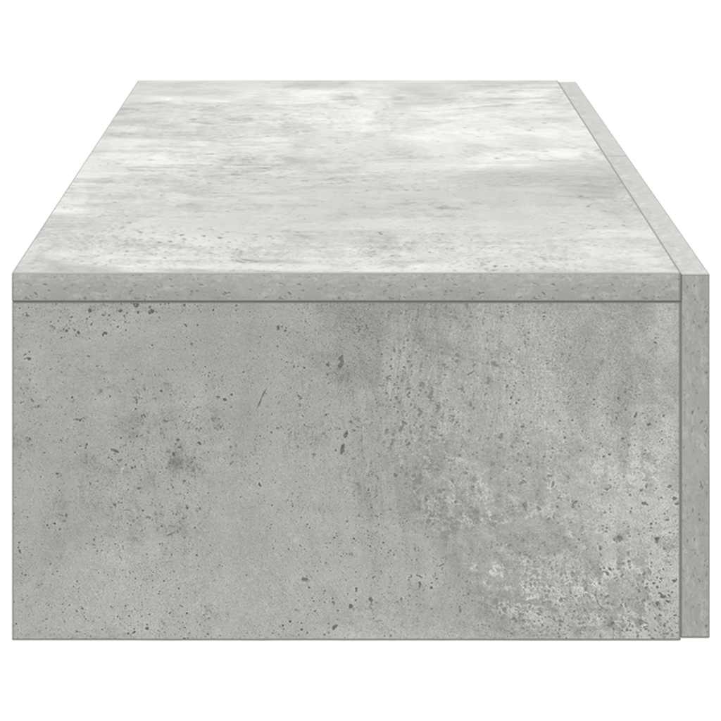 vidaXL Wall Shelf with Drawers Concrete Grey 60x26.5x15 cm Engineered Wood 5