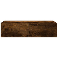 vidaXL Wall Shelf with Drawers Smoked Oak 60x26.5x15 cm Engineered Wood 4