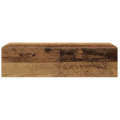 vidaXL Wall Shelf with Drawers Old Wood 60x26.5x15 cm Engineered Wood 4