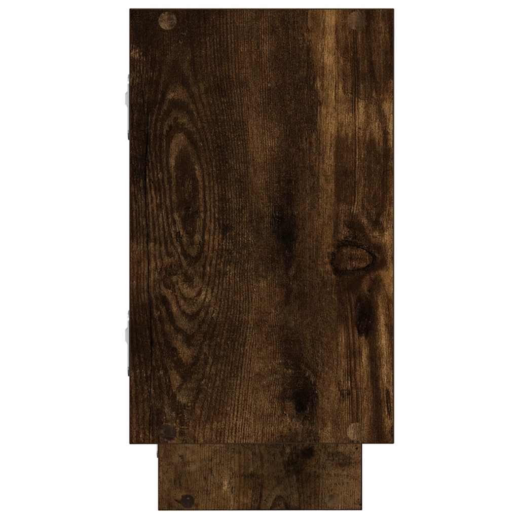 vidaXL Wall Cube Shelf 5 Compartments Smoked Oak Engineered Wood 5