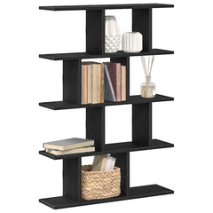 vidaXL Wall Cube Shelf 12 Compartments Black Engineered Wood 1