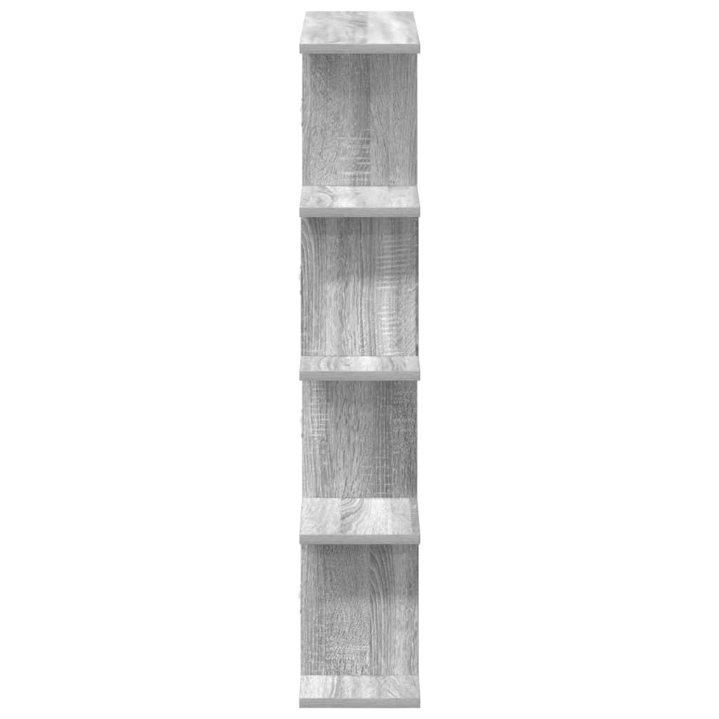 vidaXL Wall Cube Shelf 12 Compartments Grey Sonoma Engineered Wood 5