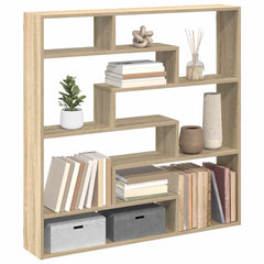 vidaXL Wall Cube Shelf 7 Compartments Sonoma Oak Engineered Wood 1