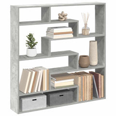 vidaXL Wall Cube Shelf 7 Compartments Concrete Grey Engineered Wood 1