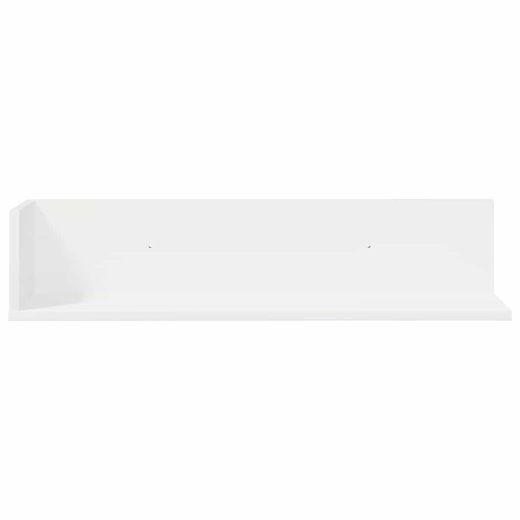 vidaXL Wall Shelves 2 pcs White 75x16.5x16.5 cm Engineered Wood 4
