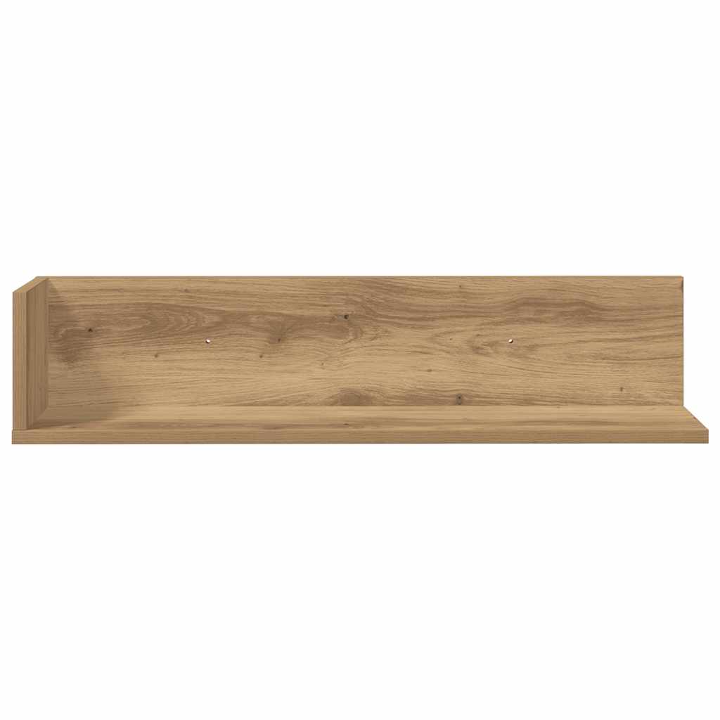 vidaXL Wall Shelves 2 pcs Artisan Oak 75x16.5x16.5 cm Engineered Wood 4