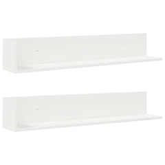 vidaXL Wall Shelves 2 pcs White 100x16.5x16.5 cm Engineered Wood 2