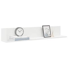 vidaXL Wall Shelves 2 pcs White 100x16.5x16.5 cm Engineered Wood 1