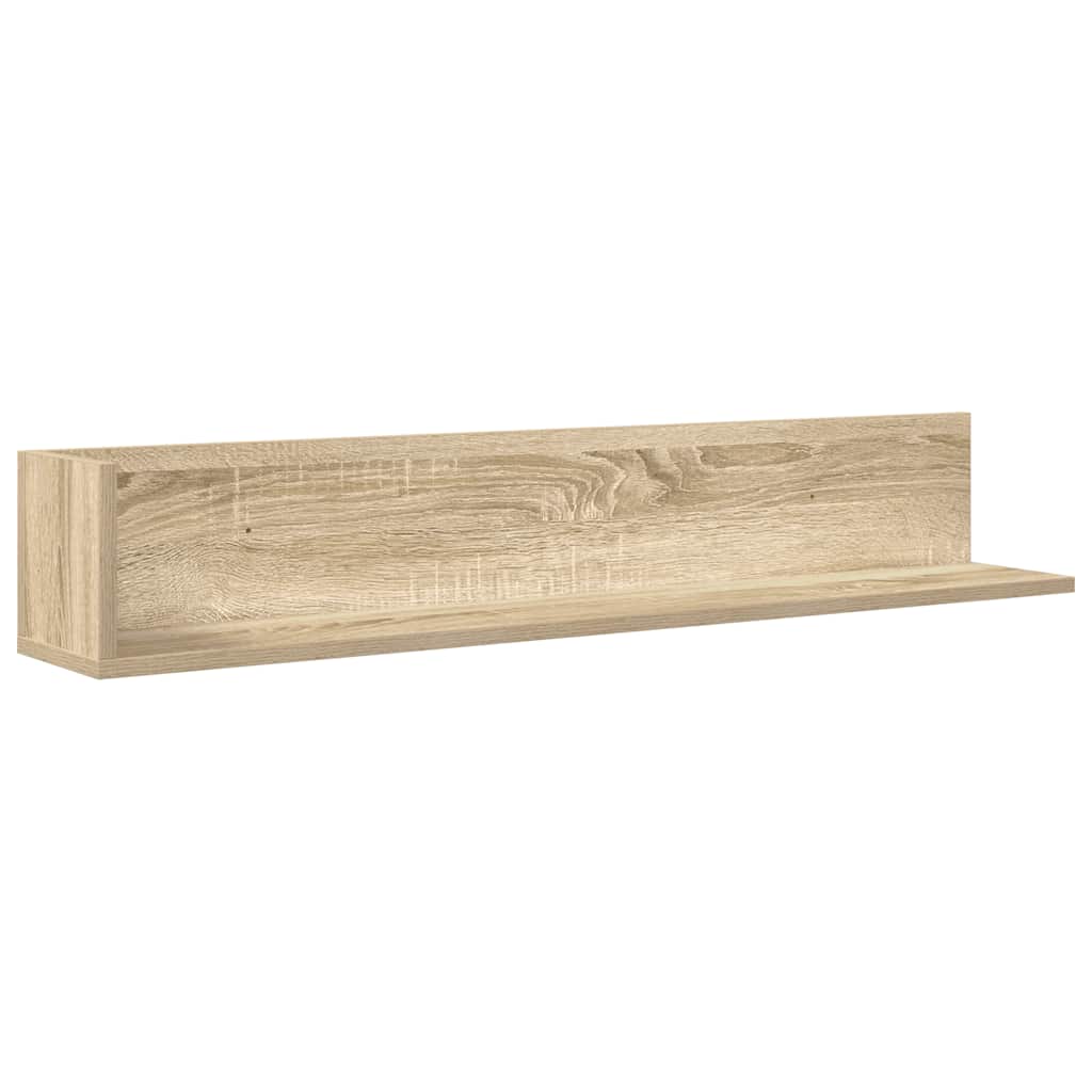 vidaXL Wall Shelves 2 pcs Sonoma Oak 100x16.5x16.5 cm Engineered Wood 5