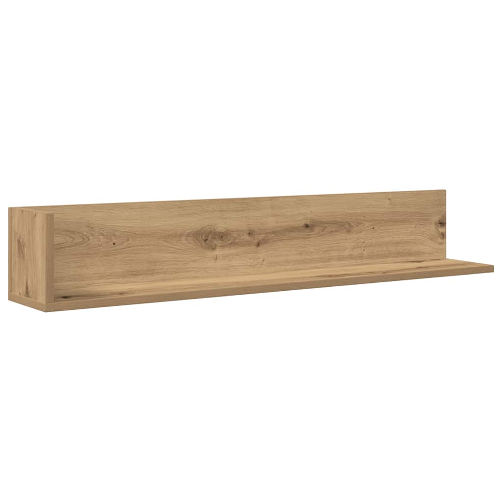 vidaXL Wall Shelves 2 pcs Artisan Oak 100x16.5x16.5 cm Engineered Wood 5