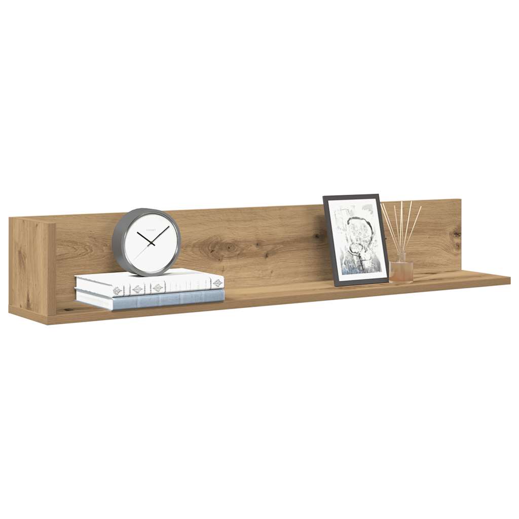 vidaXL Wall Shelves 2 pcs Artisan Oak 100x16.5x16.5 cm Engineered Wood 1