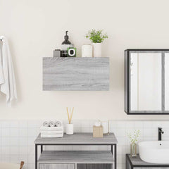 vidaXL Bathroom Wall Cabinet Grey Sonoma 60x25x30 cm Engineered Wood 3