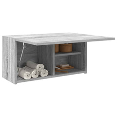 vidaXL Bathroom Wall Cabinet Grey Sonoma 60x25x30 cm Engineered Wood 4