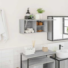 vidaXL Bathroom Wall Cabinet Grey Sonoma 60x25x30 cm Engineered Wood 1