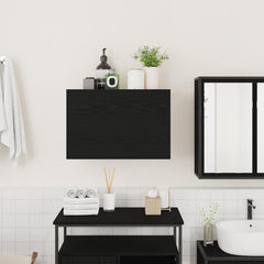 vidaXL Bathroom Wall Cabinet Black 60x25x40 cm Engineered Wood 3