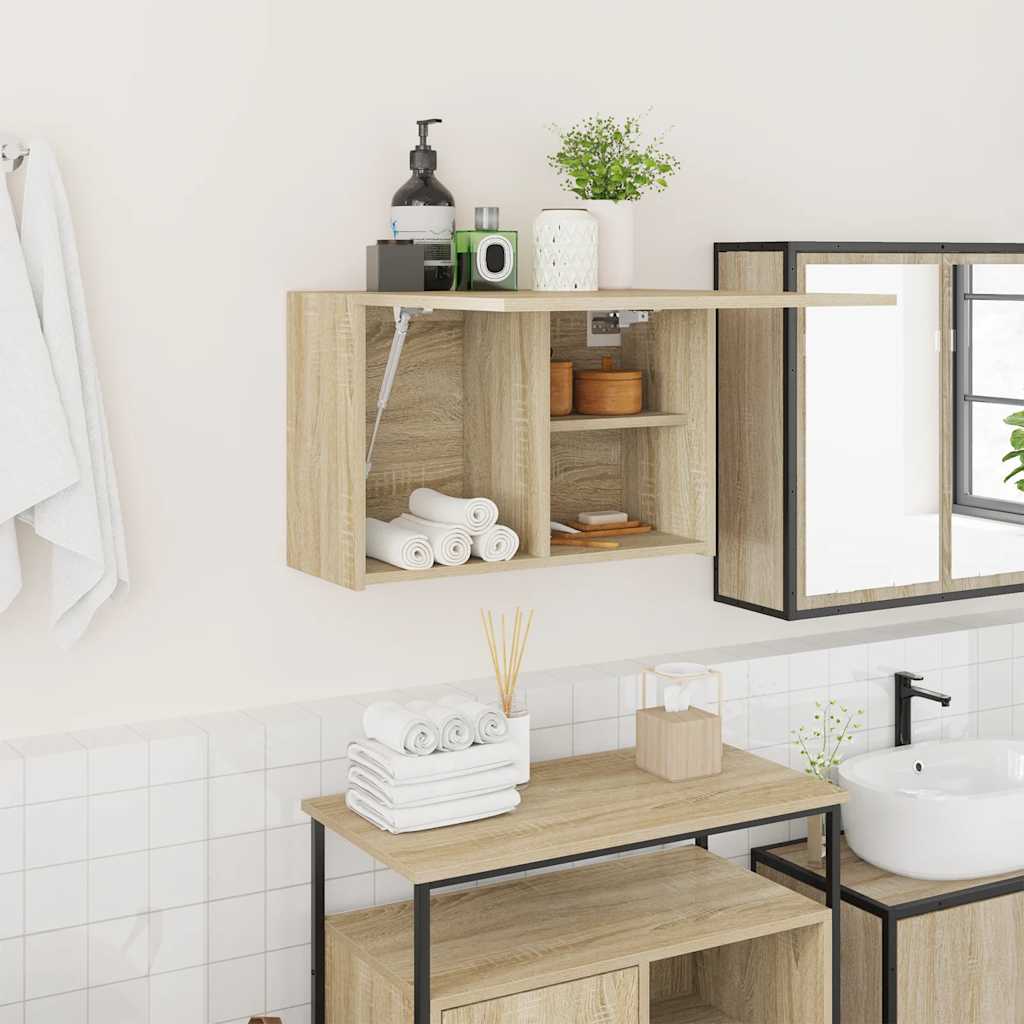 vidaXL Bathroom Wall Cabinet 60x25x40 cm Engineered Wood