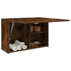 vidaXL Bathroom Wall Cabinet Smoked Oak 60x25x40 cm Engineered Wood 4